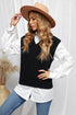 V-Neck Twist Knitted Vest Sweater